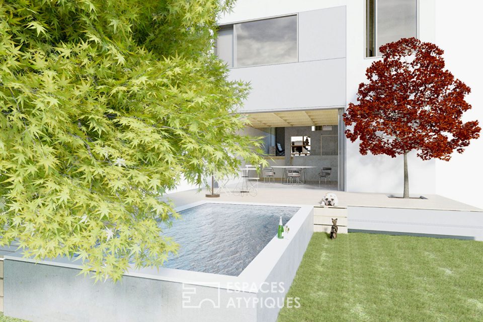 L'Audacieuse Villa d'architecte de Caudéran avec jardin et piscine