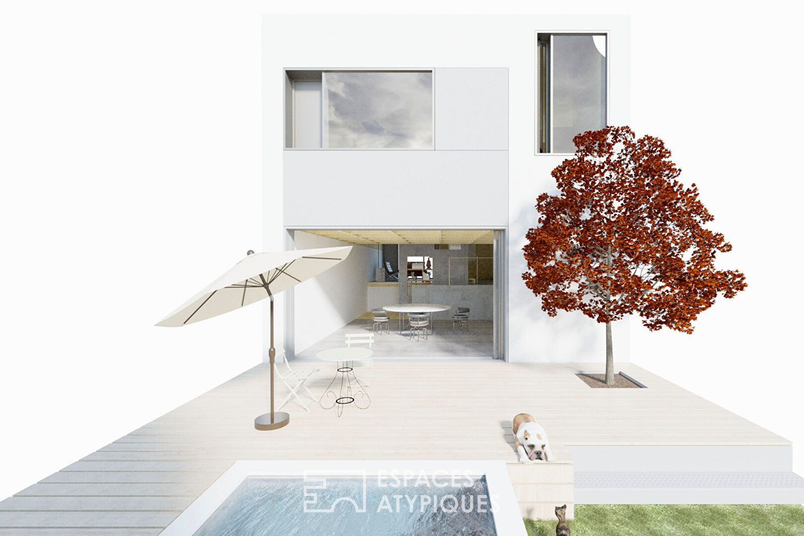L’Audacieuse Villa d’architecte de Caudéran avec jardin et piscine