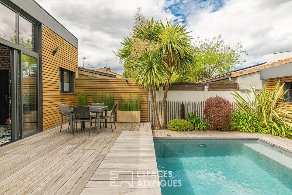 Echoppe avec piscine et garage proche barrière de Pessac