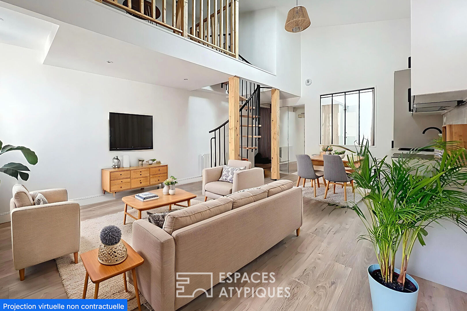 The loft-style duplex on the quays