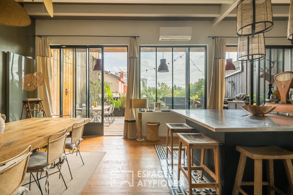 Grand loft contemporain avec terrasses proche Nansouty