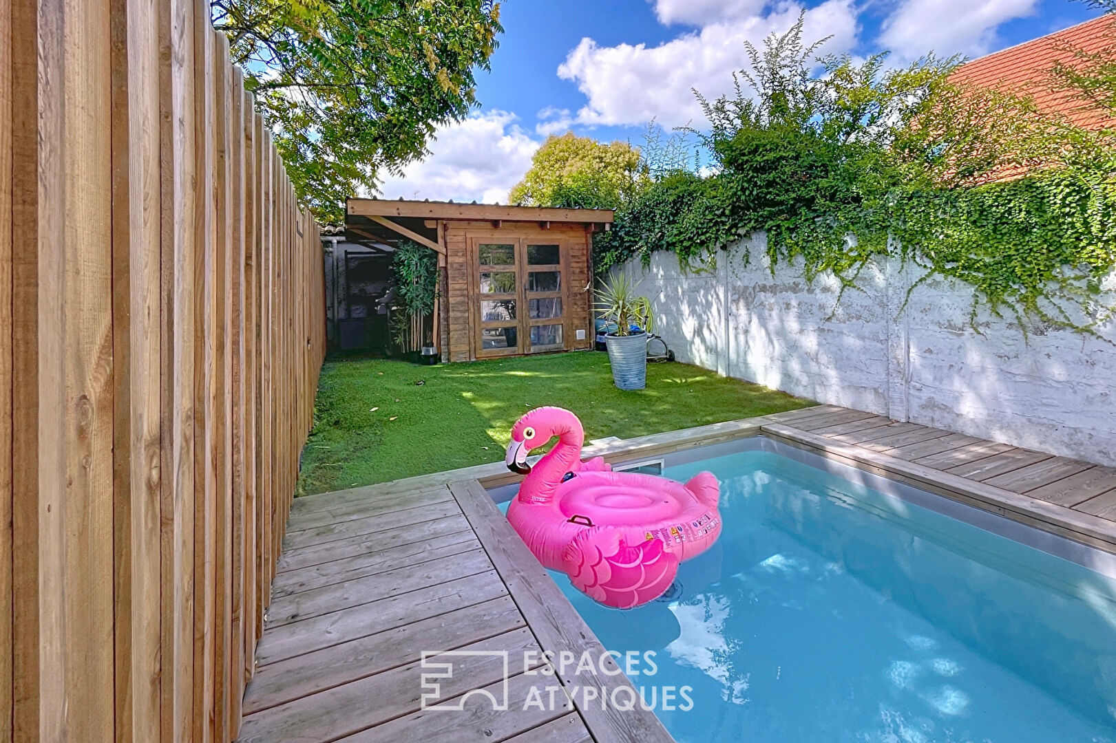 The townhouse with terrace and swimming pool