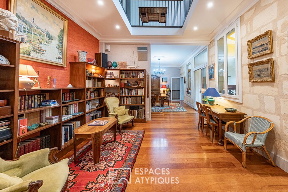 L'échoppe double avec jardin et piscine