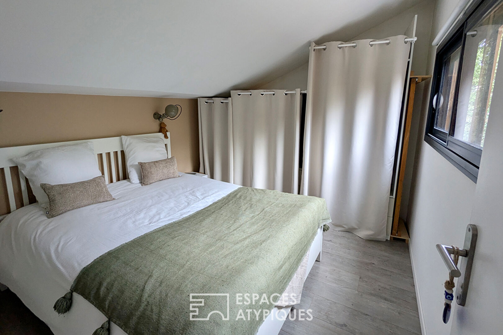 Shop-style house with outdoor space, outbuilding and garage