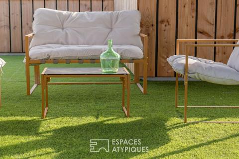 Ancienne grange réhabilitée en loft avec rooftop panoramique à Eysines