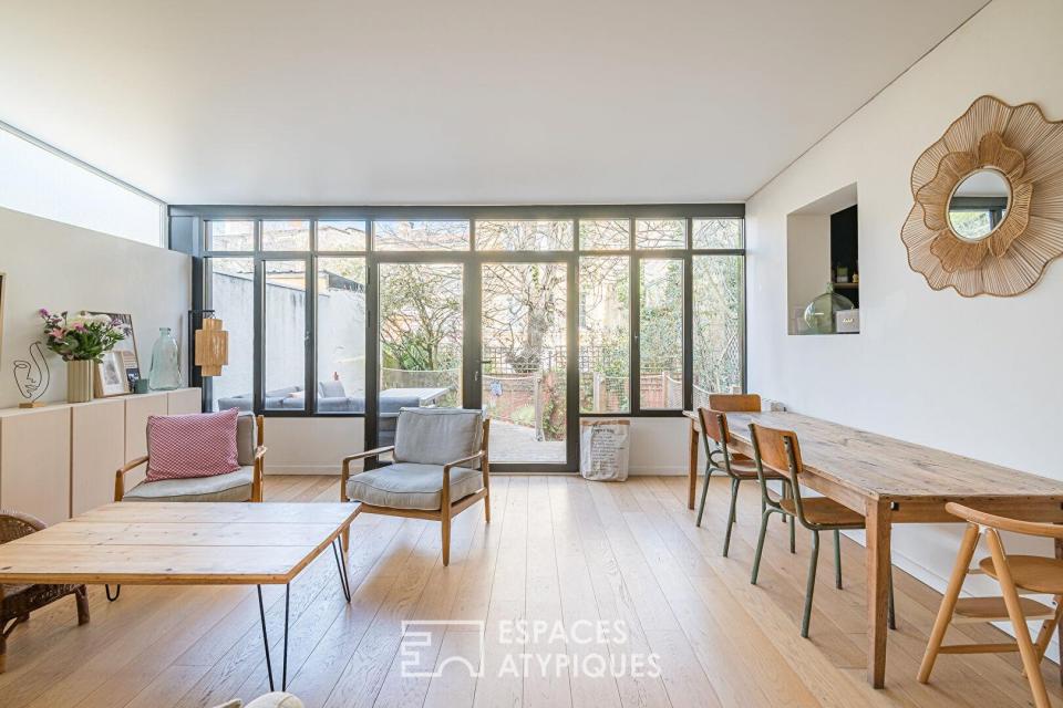 Appartement traversant avec terrasse et jardin