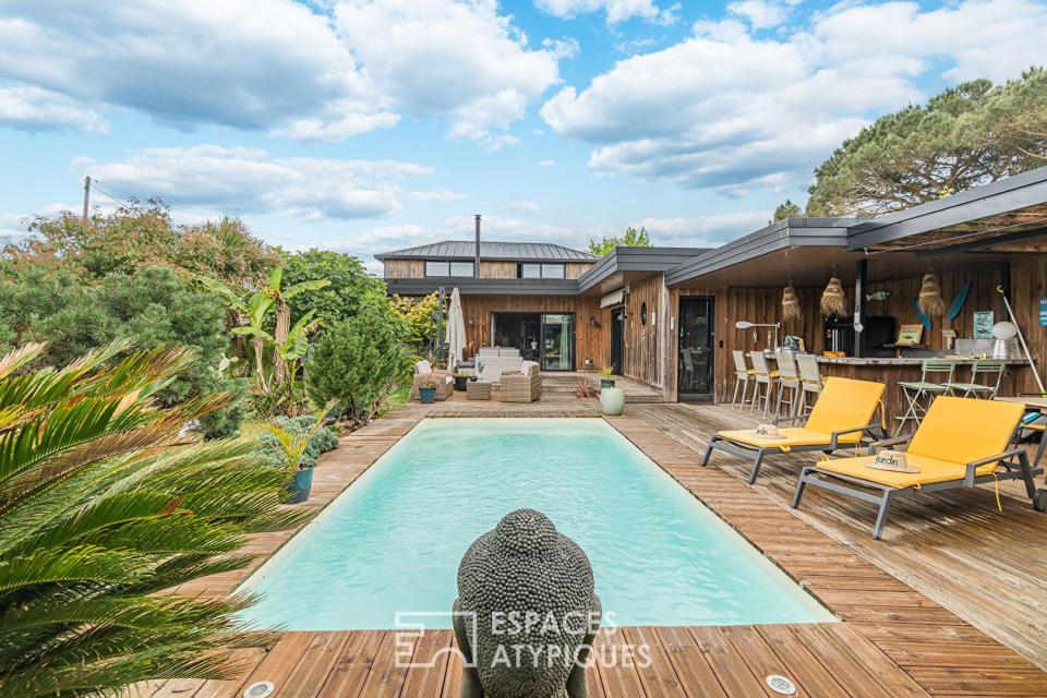 Maison familiale avec piscine et pool house, esprit vacances à Villenave d'Ornon