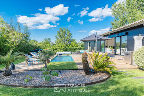 Longère contemporaine avec piscine