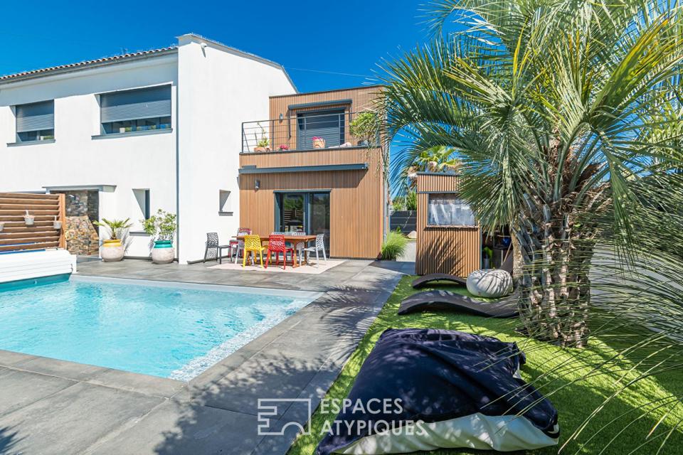 Maison contemporaine avec piscine proche de l'hippodrome du Bouscat