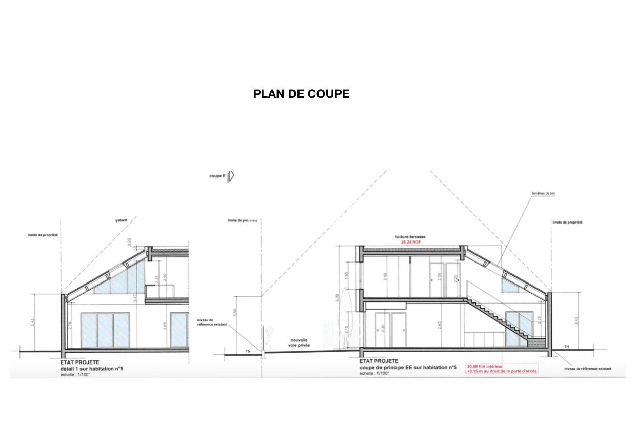 Maison contemporaine avec jardin et garage