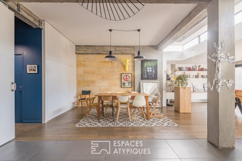 Former garage transformed into a designer loft