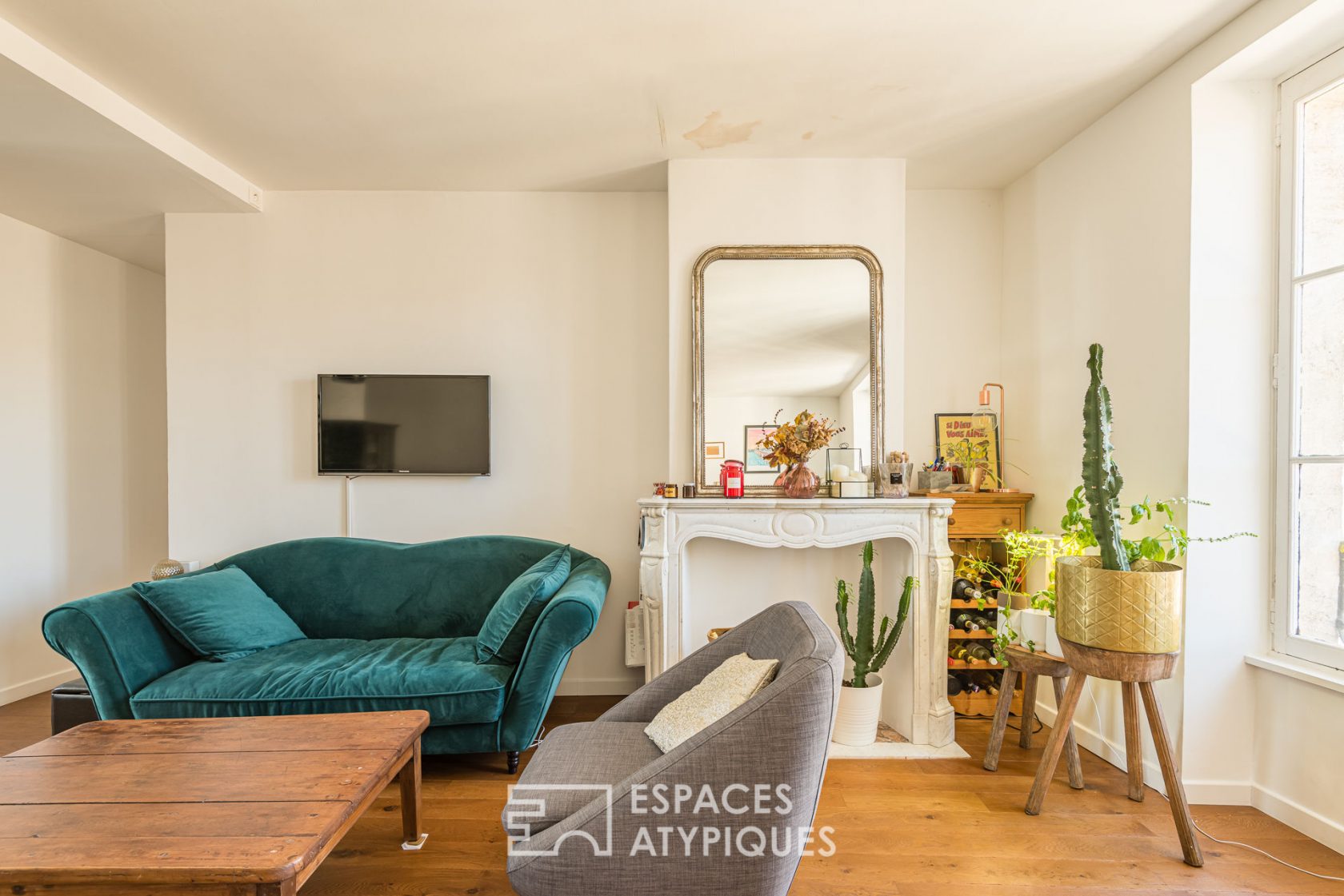 The cozy apartment under the roofs
