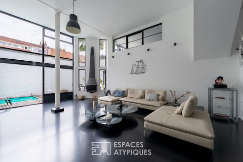 Maison contemporaine dans une ancienne usine
