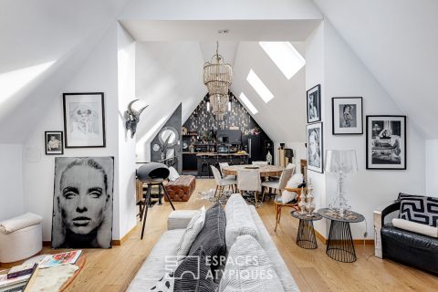 Loft in a converted farmhouse