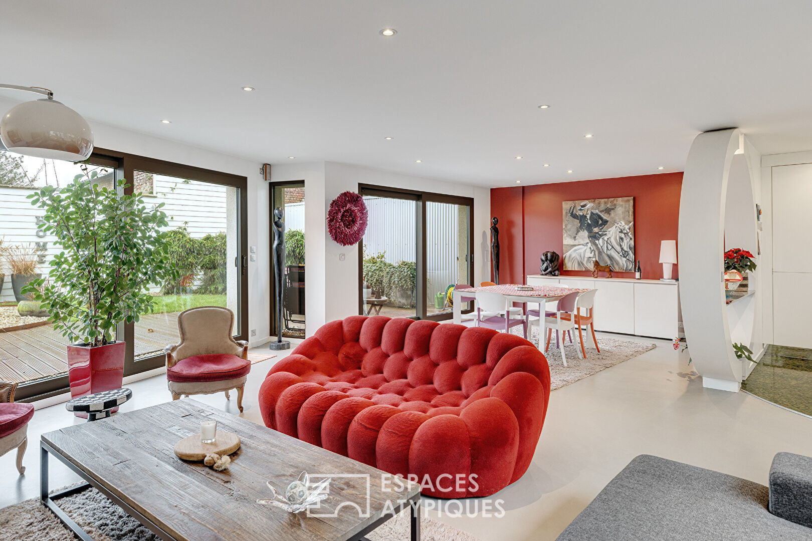 Maison d’Architecte avec Jardin et Patio Zen