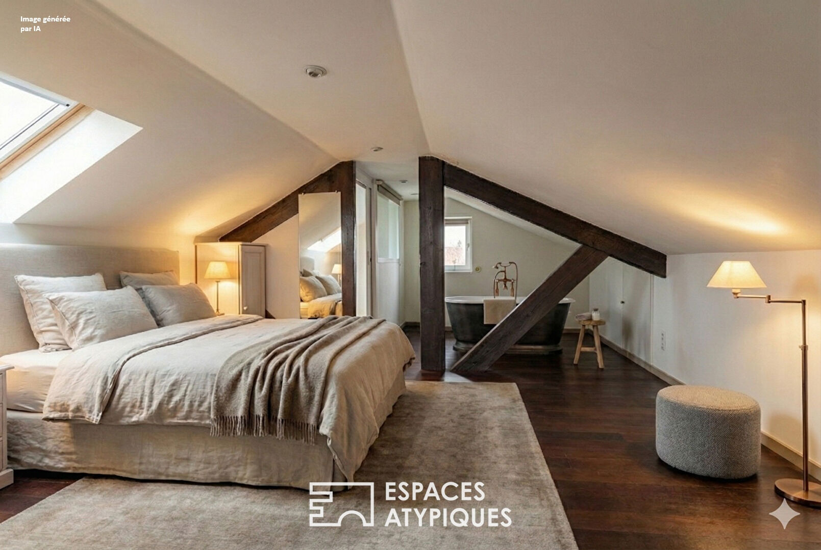 Appartement en dernier étage et terrasse sur les toits du Vieux-Lille