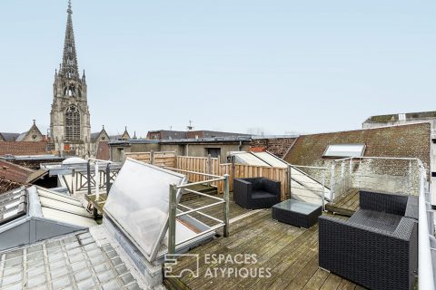 Appartement en dernier étage et terrasse sur les toits du Vieux-Lille
