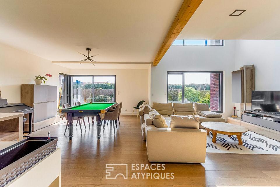 Maison cubique bioclimatique d'architecte