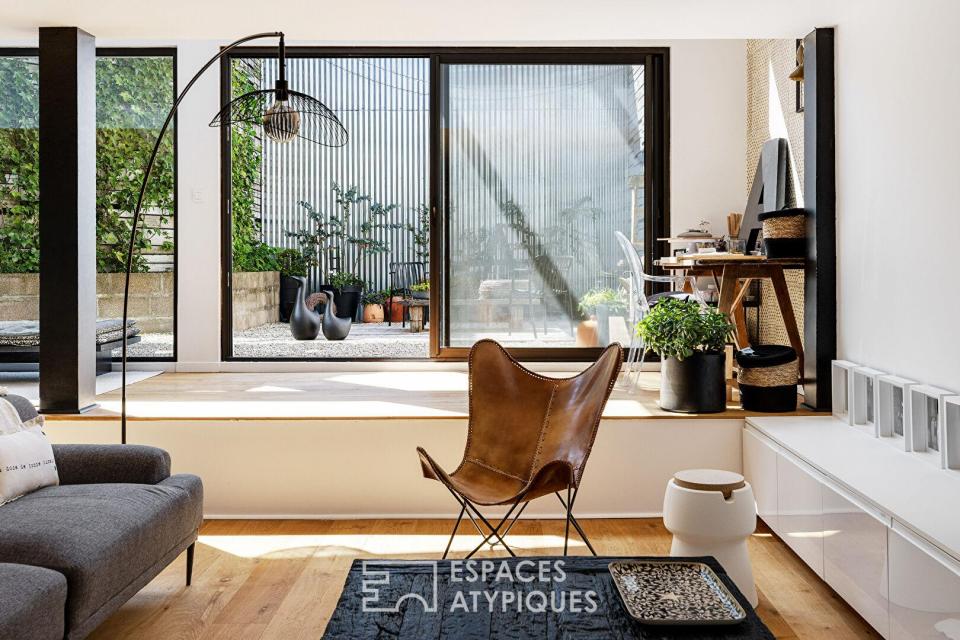 Ancien garage réhabilité en loft de standing