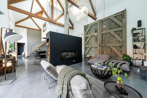 Grange rénovée et son jardin balinais