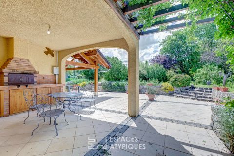 Character house with landscaped garden, patio and swimming pool