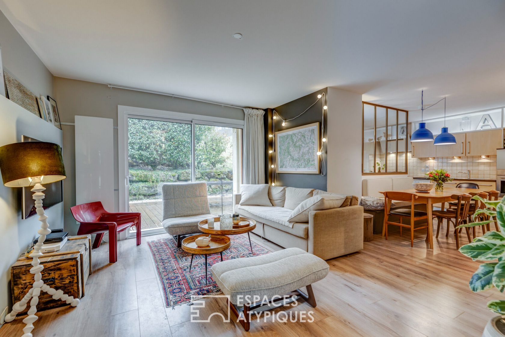 Contemporary duplex in an old farmhouse