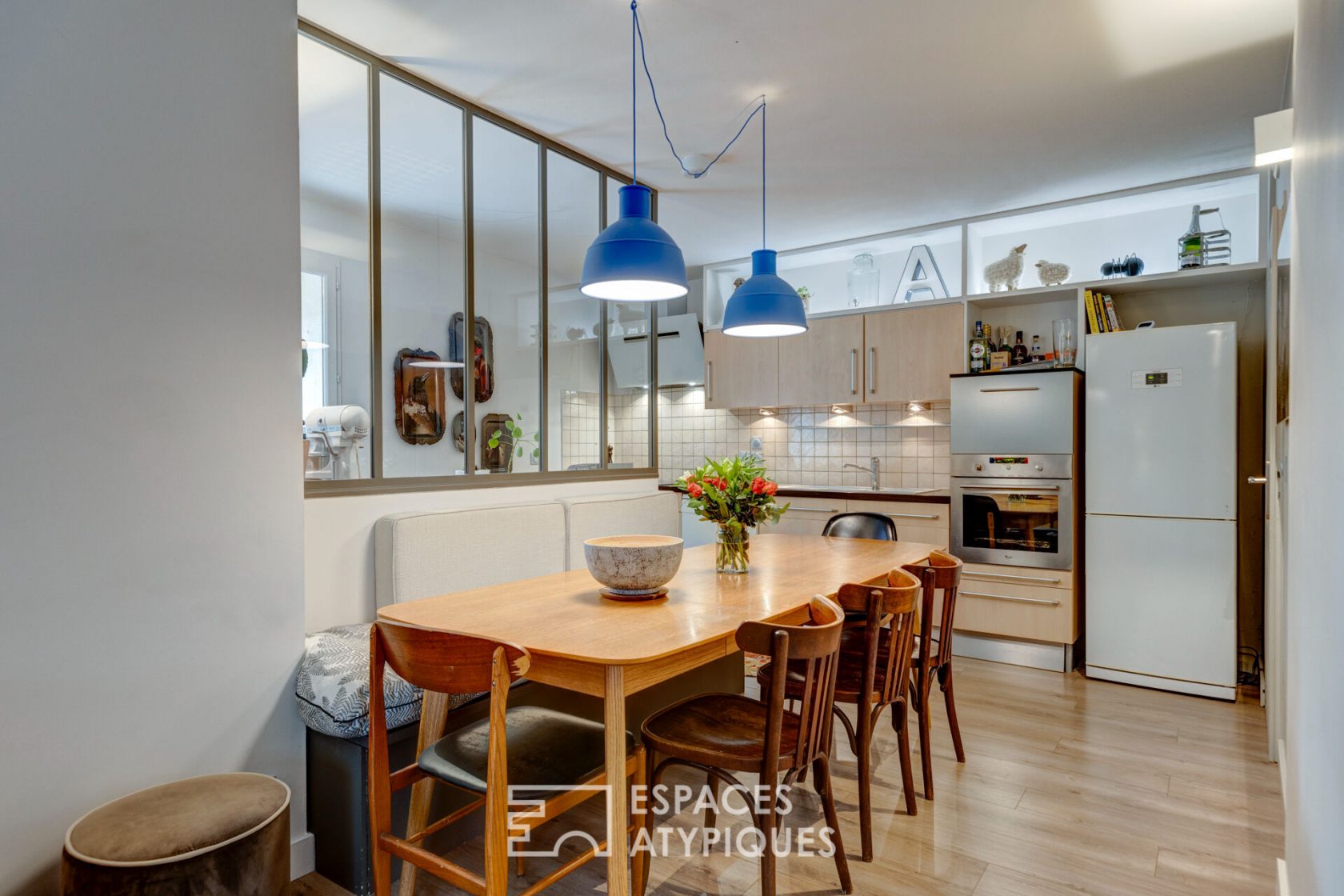 Contemporary duplex in an old farmhouse