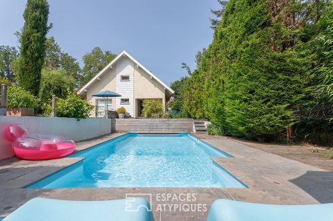 Former stables renovated with terraces and swimming pool