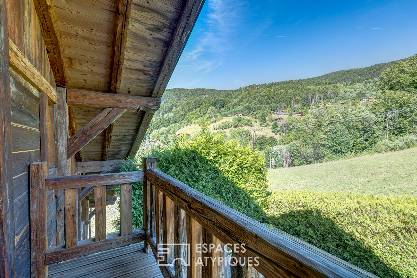 Character chalet with swimming pool.