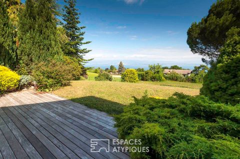 Maison contemporaine jumelée avec vue panoramique sur le lac