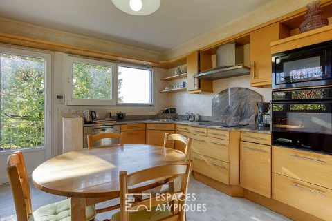 Seventies house with wooded garden