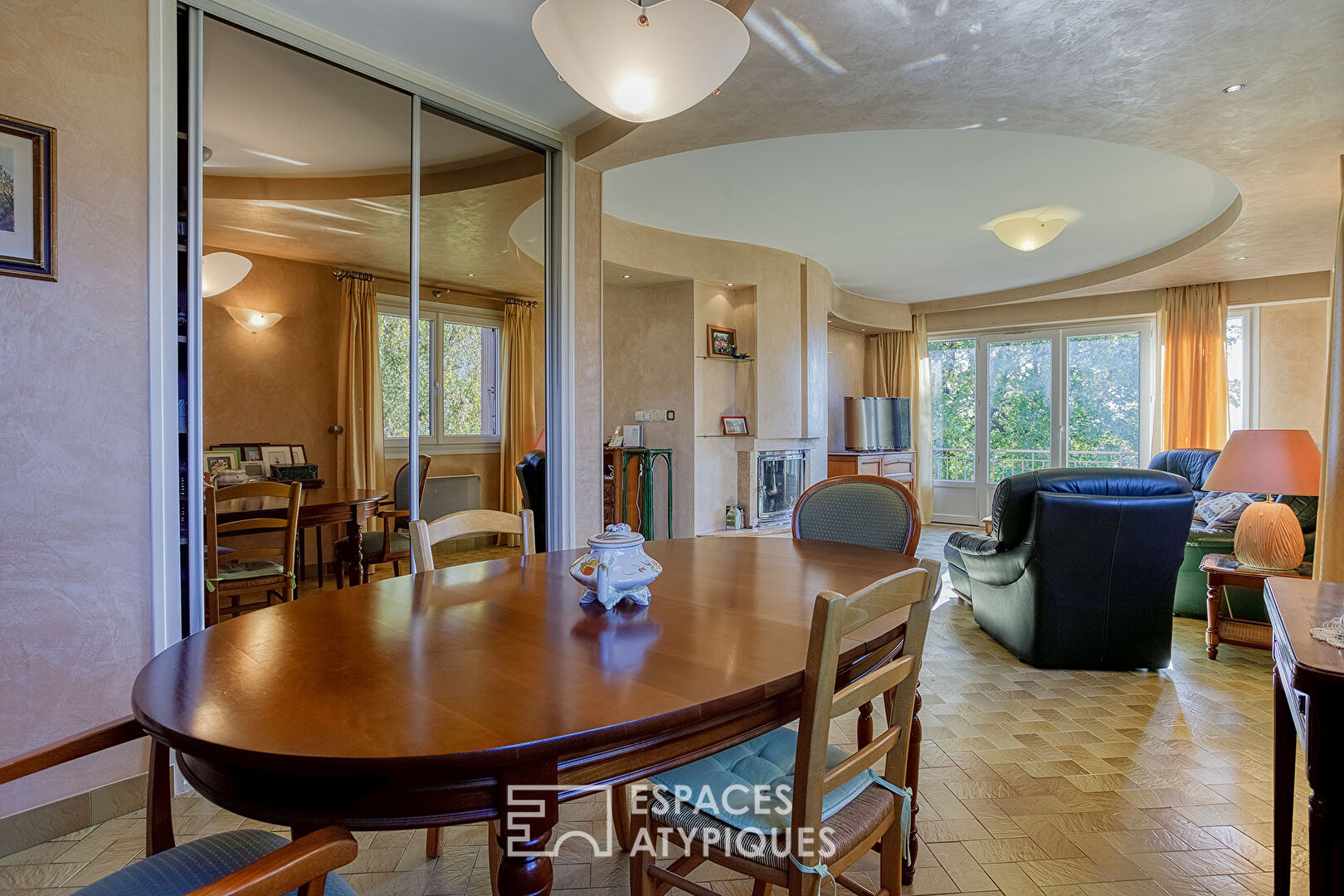 Seventies house with wooded garden