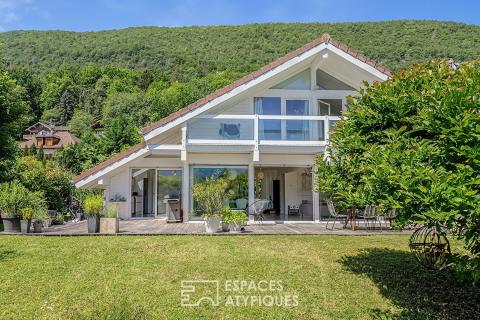 Maison ossature bois avec piscine et vue