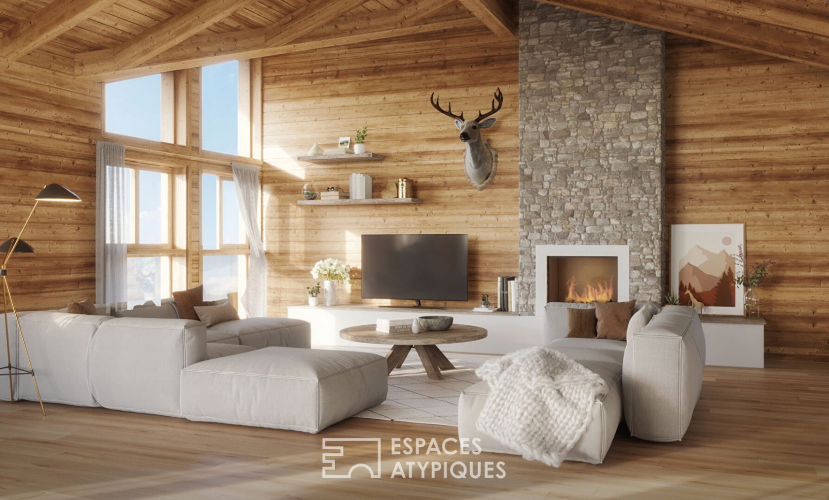 Fabuleux duplex en dernier étage avec vue sur le mont Caly