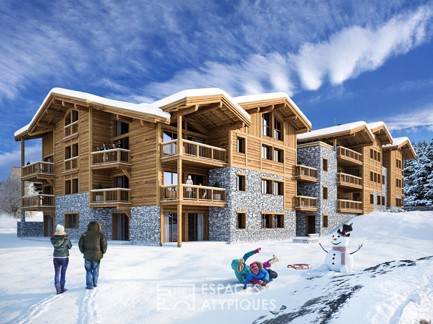 Fabuleux duplex en dernier étage avec vue sur le mont Caly