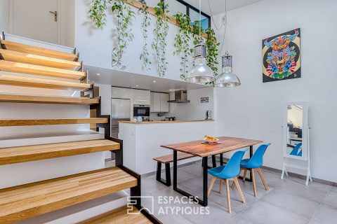 Duplex industriel avec jardin