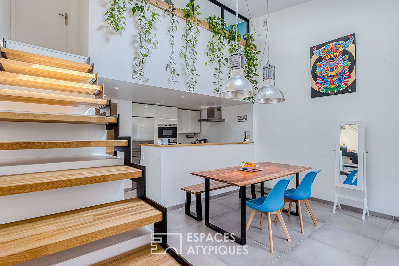Duplex industriel avec jardin