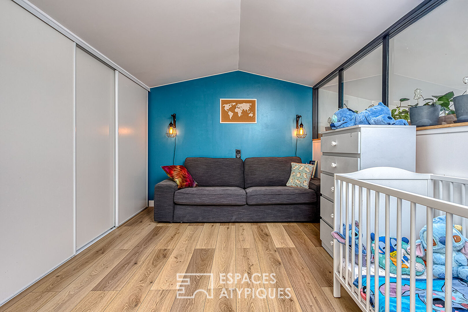 Duplex industriel avec jardin