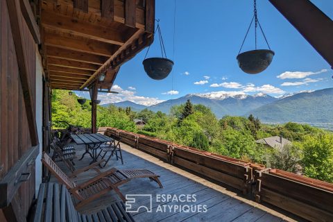 Chalet à rafraîchir vue Mont-Blanc