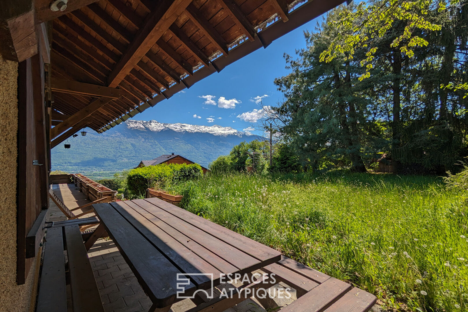 Chalet à rafraîchir vue Mont-Blanc