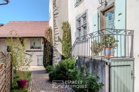 12th century castle with outbuildings and swimming pool on the outskirts of Geneva
