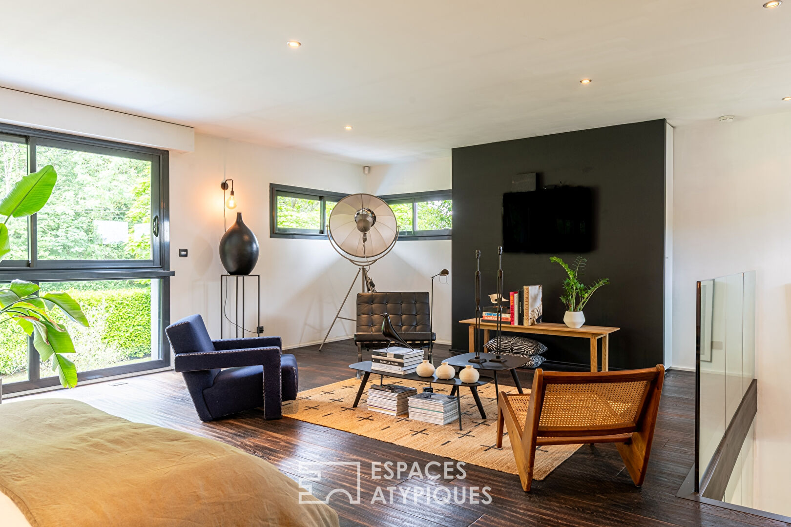 Maison contemporaine avec piscine proche du lac