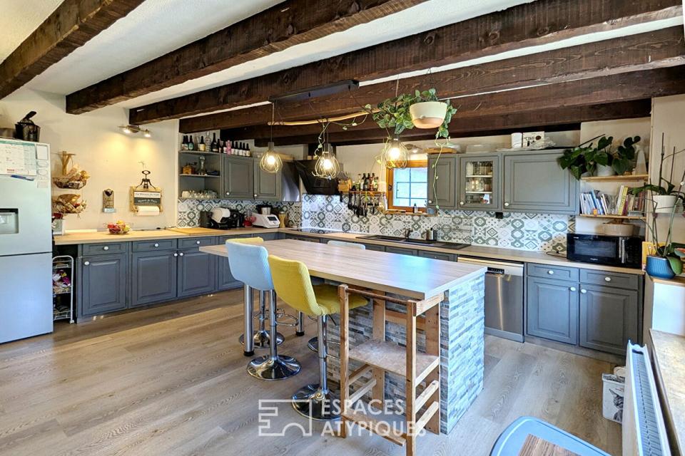 Ancienne grange rénovée en maison familiale