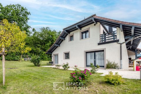 Maison avec vue imprenable sur le Mont-Blanc et Lac