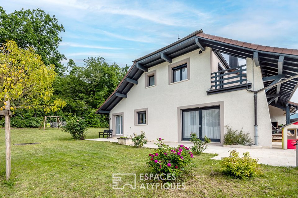 Maison avec vue imprenable sur le Mont-Blanc et Lac