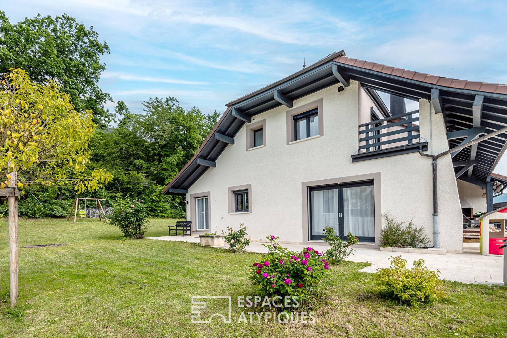 Maison avec vue imprenable sur le Mont-Blanc et Lac