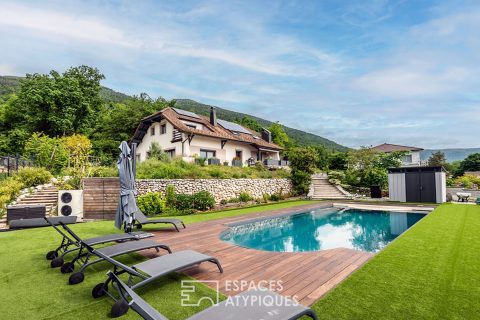 Maison avec vue imprenable sur le Mont-Blanc et Lac