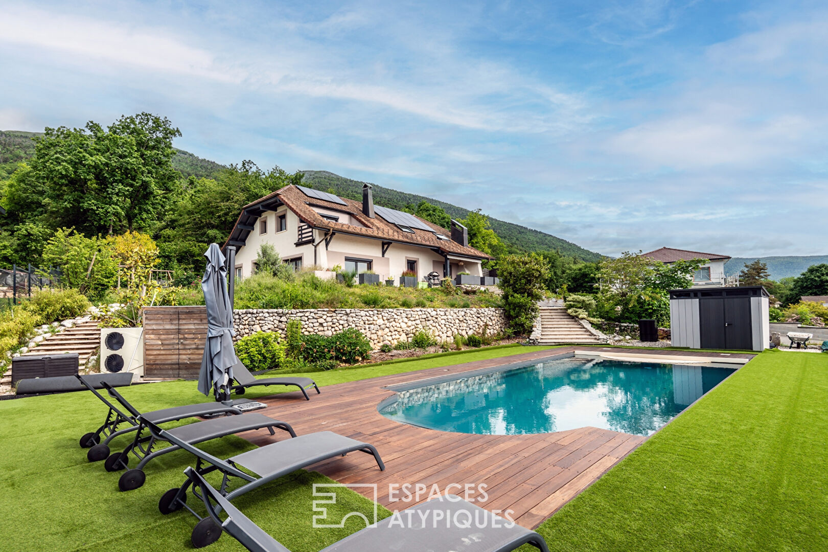 Maison avec vue imprenable sur le Mont-Blanc et Lac