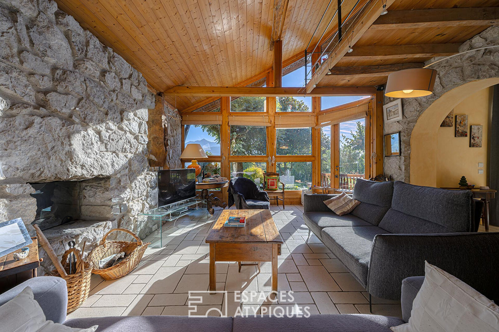 18th-Century Farmhouse Renovated with Charm & Mountain View