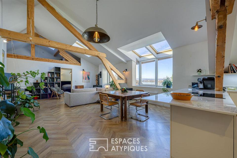 Duplex de charme avec vue sur le lac et jardin